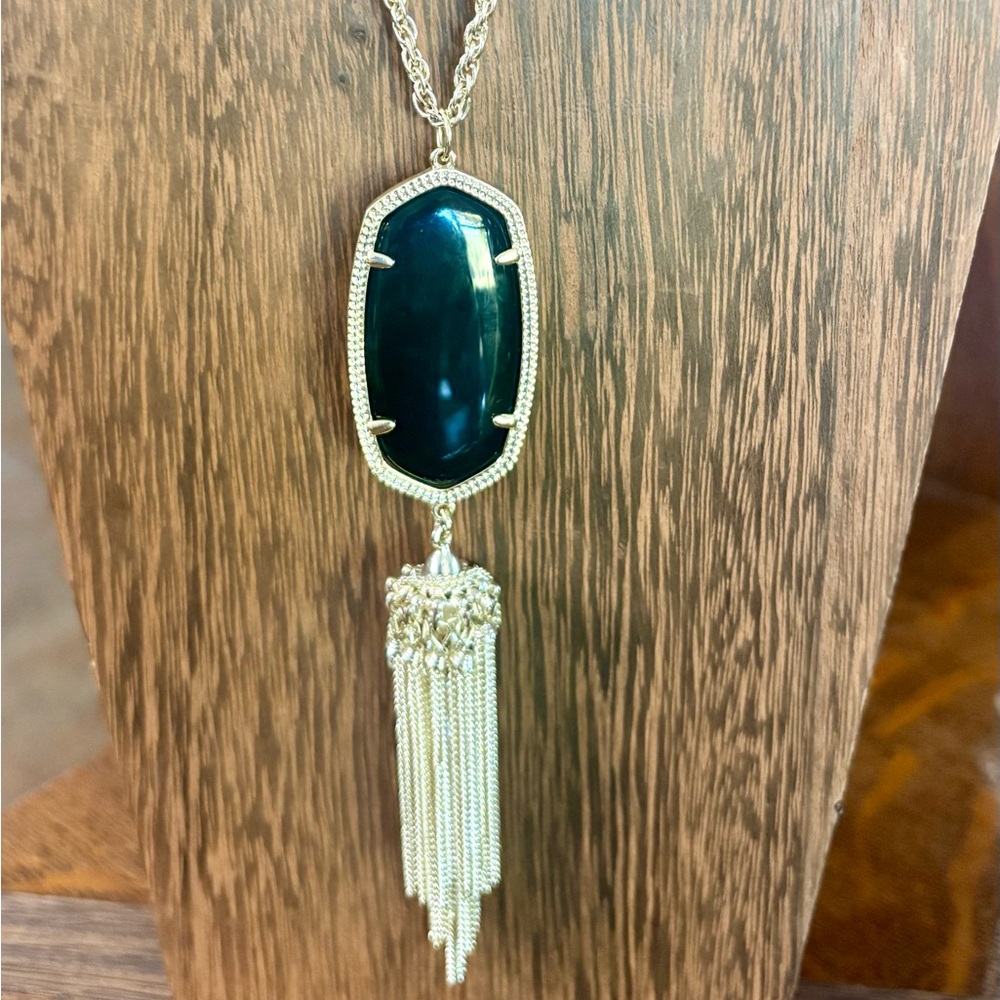 Set of Kendra Scott Black and Gold Earrings and Necklace Set. Fast Shipping.